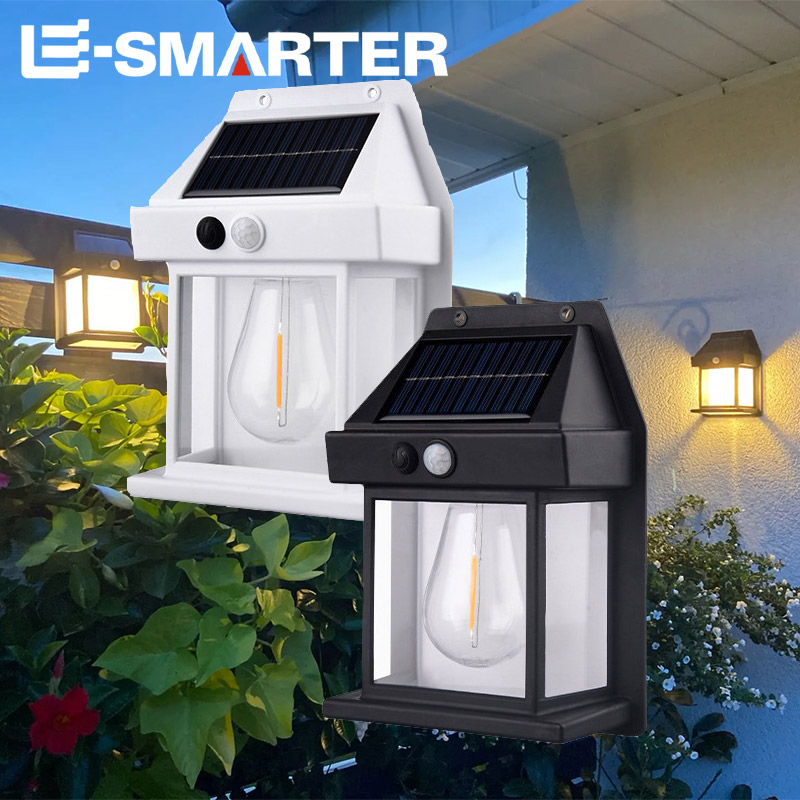 Smart Garden Lanterns - ソーラータングステンナイトランプインテリジェントモーションセンサー壁ランプ 3 照明モード防水中庭の庭の装飾ランタン