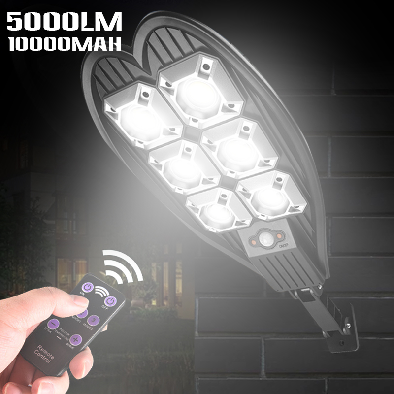 Smart Garden Lanterns - 5000LM ソーラー LED 街路灯ハイパワースマートソーラーライト防水 PIR モーションウォールライトランタン庭中庭用