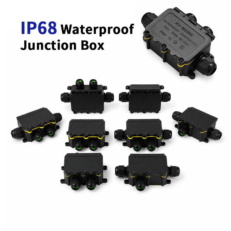 Smart Garden Storage - IP68防水ジャンクションボックス 2-8ウェイ 6極電気ケーブルコネクタ 32A 450V PA66