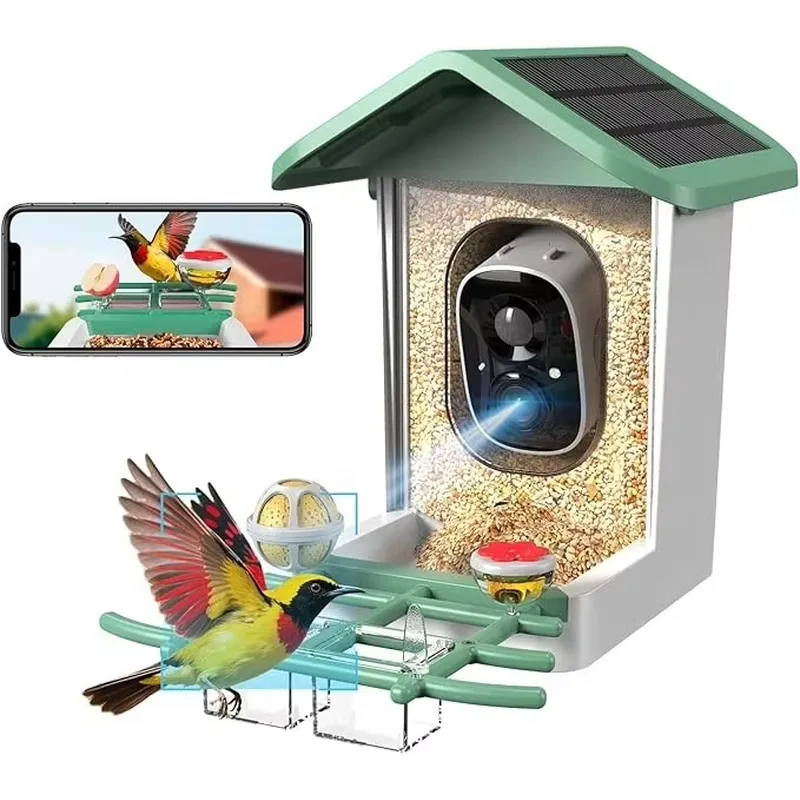 鳥の種類識別機能付きスマートAIバードフィーダー、庭の野生動 - Smart Garden Ai のレビューと価格
