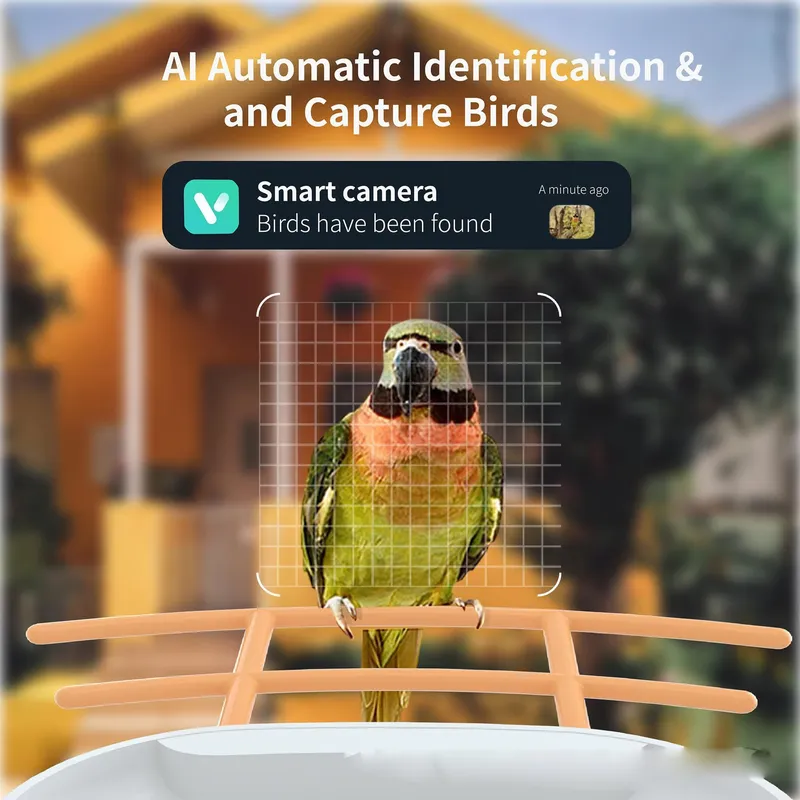 鳥の種類識別機能付きスマートAIバードフィーダー、庭の野生動 - Smart Garden Ai のレビューと価格