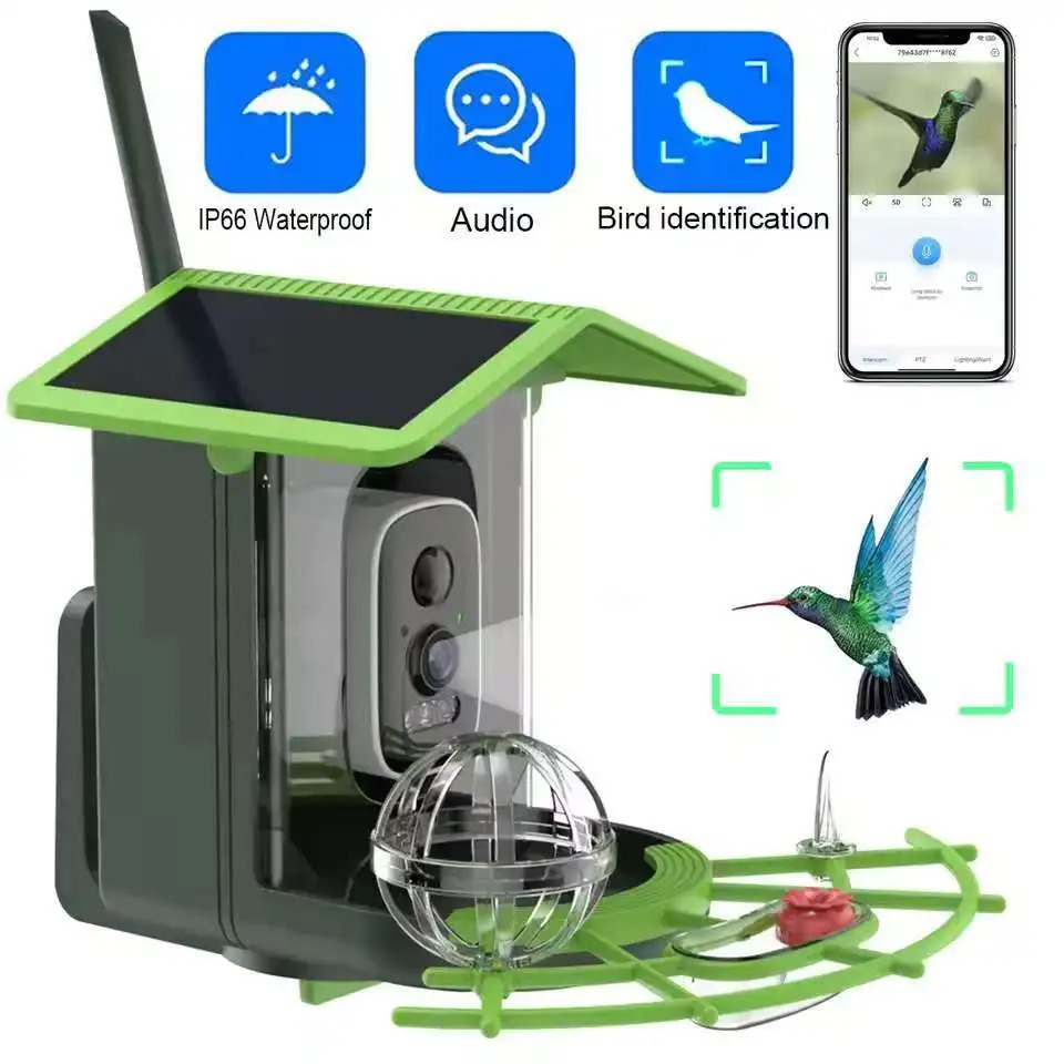 スマートAIバードフィーダー 鳥識別HDカメラ ソーラー式自 - Smart Garden Ai のレビューと価格