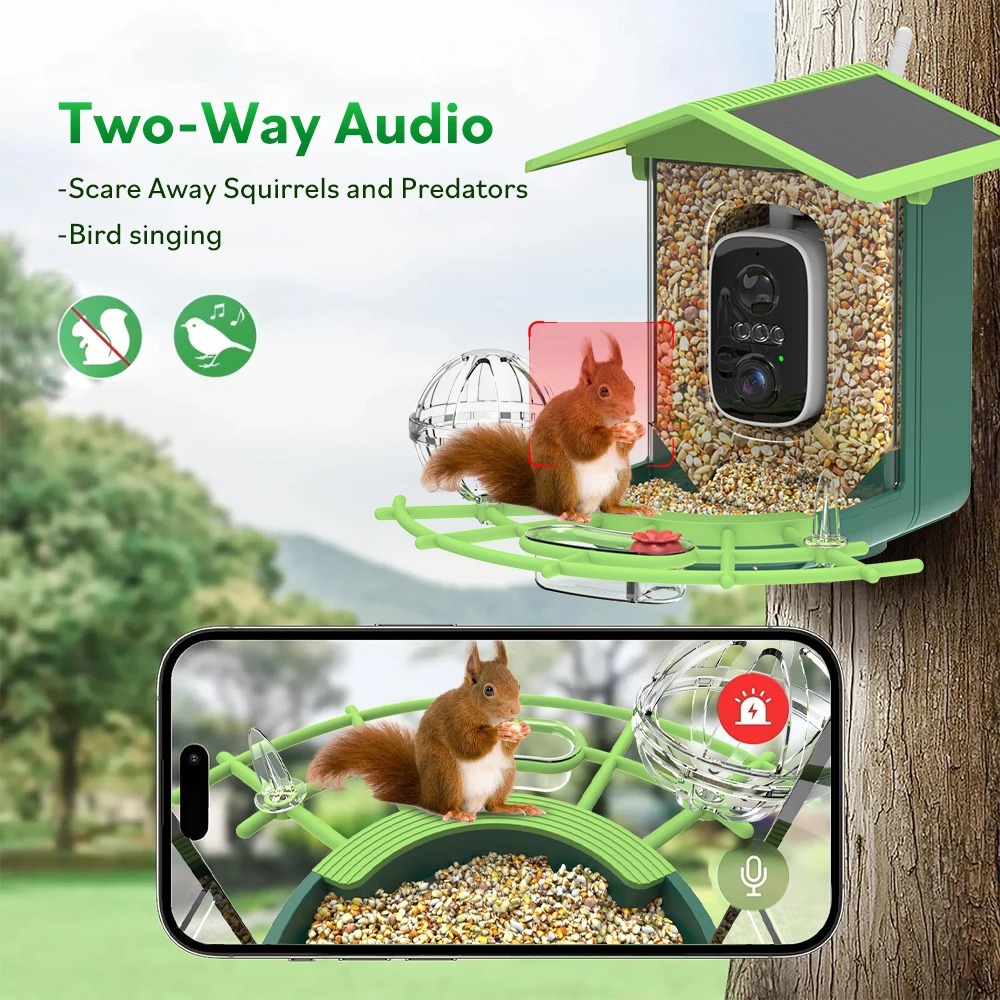 スマートAIバードフィーダー 鳥識別HDカメラ ソーラー式自 - Smart Garden Ai のレビューと価格