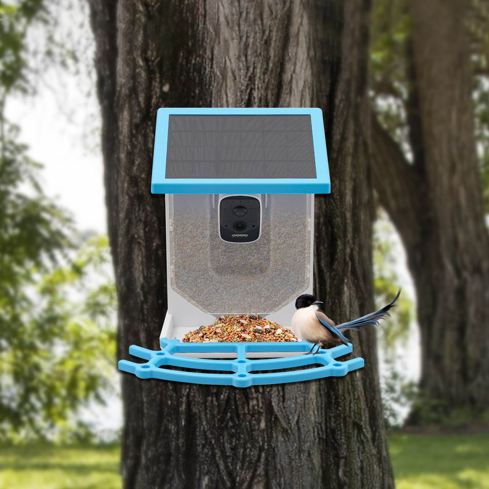 ソーラー充電式スマートバードフィーダー、2.5K 4MP H - Smart Garden Ai のレビューと価格