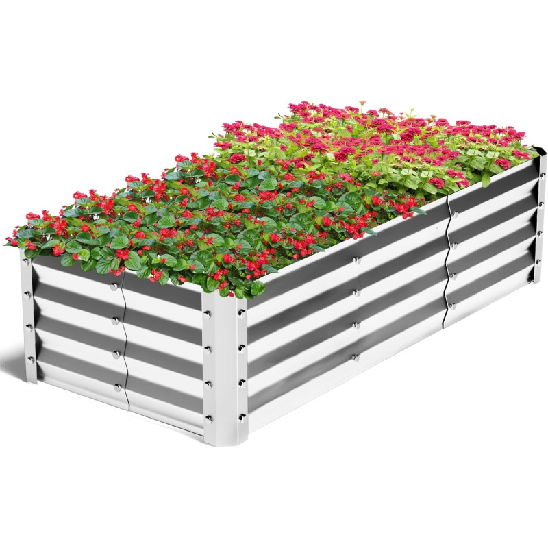 大型底なし亜鉛メッキガーデン植栽ベッドキット4×2×1フィー - Smart Garden Storage のレビューと価格