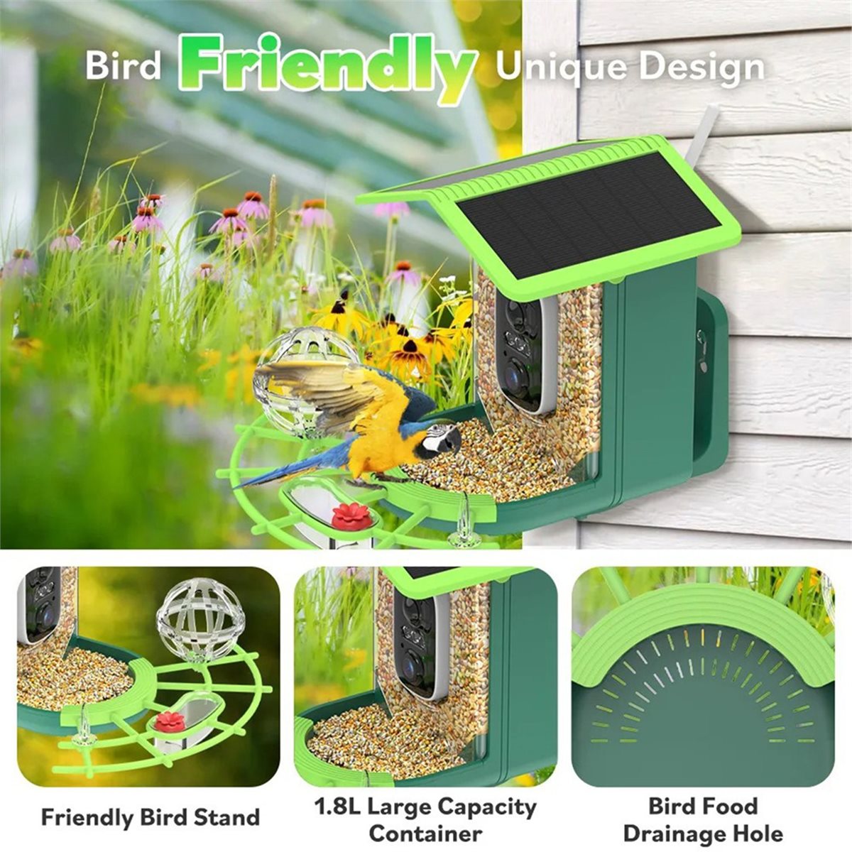 ABPPスマートバードフィーダーカメラ（AI種識別機能搭載、 - Smart Garden Ai のレビューと価格
