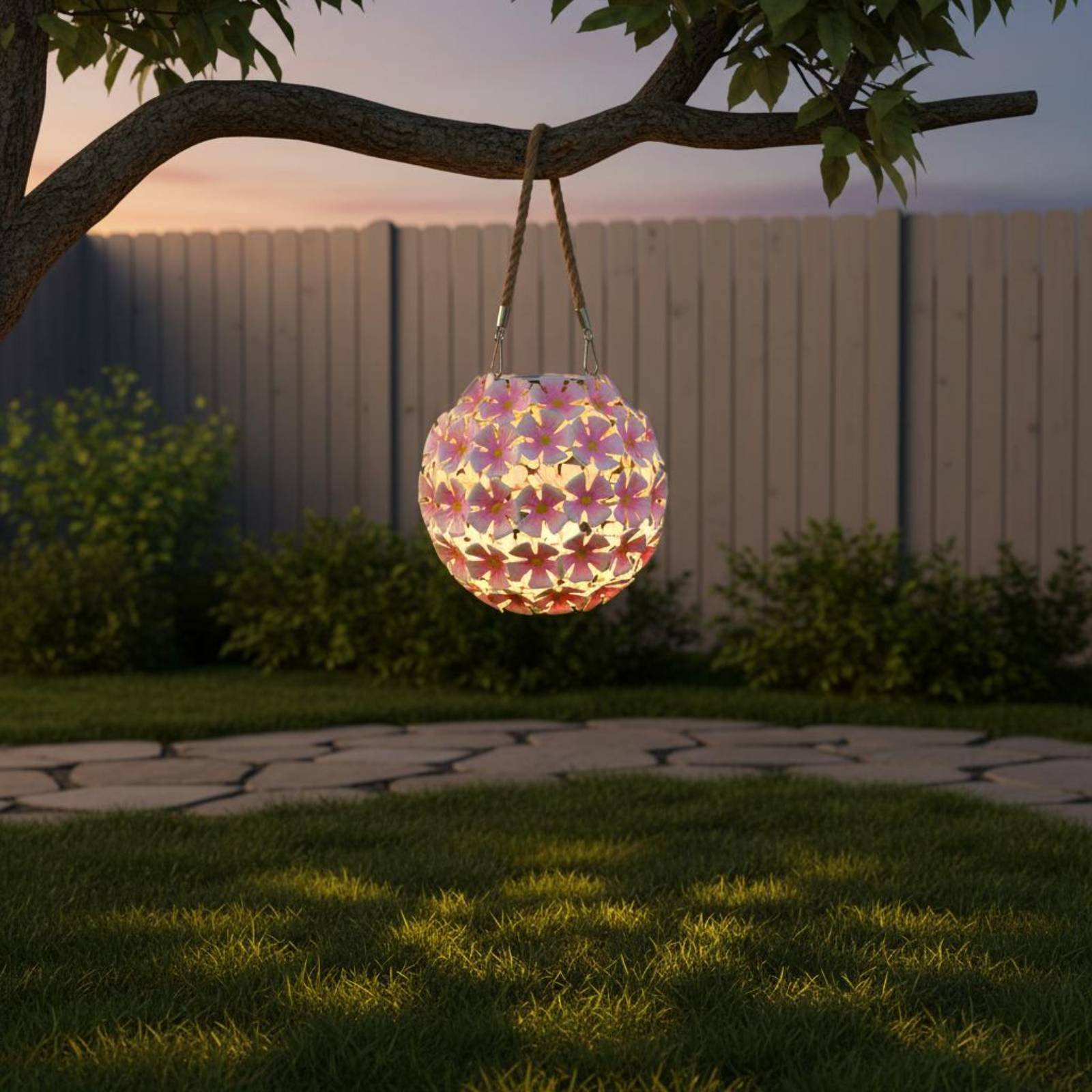 吊り下げ式フラワーランタン ウォームホワイト ソーラーフラワ - Smart Garden Lanterns のレビューと価格