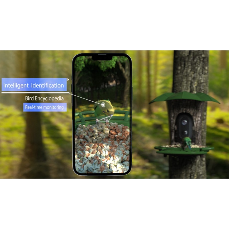 ソーラーAIスマートバードフィーダー 鳥用 屋外 庭 ソーラ - Smart Garden Ai のレビューと価格