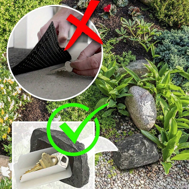 2026年新型ダークカラー屋外ガーデン隠しキーボックス模造石 - Smart Garden Storage のレビューと価格